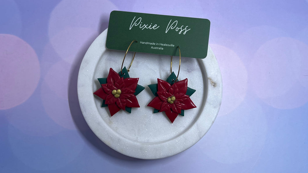 Poinsettia Hoops