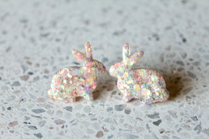 Easter Bunny Sitting Studs