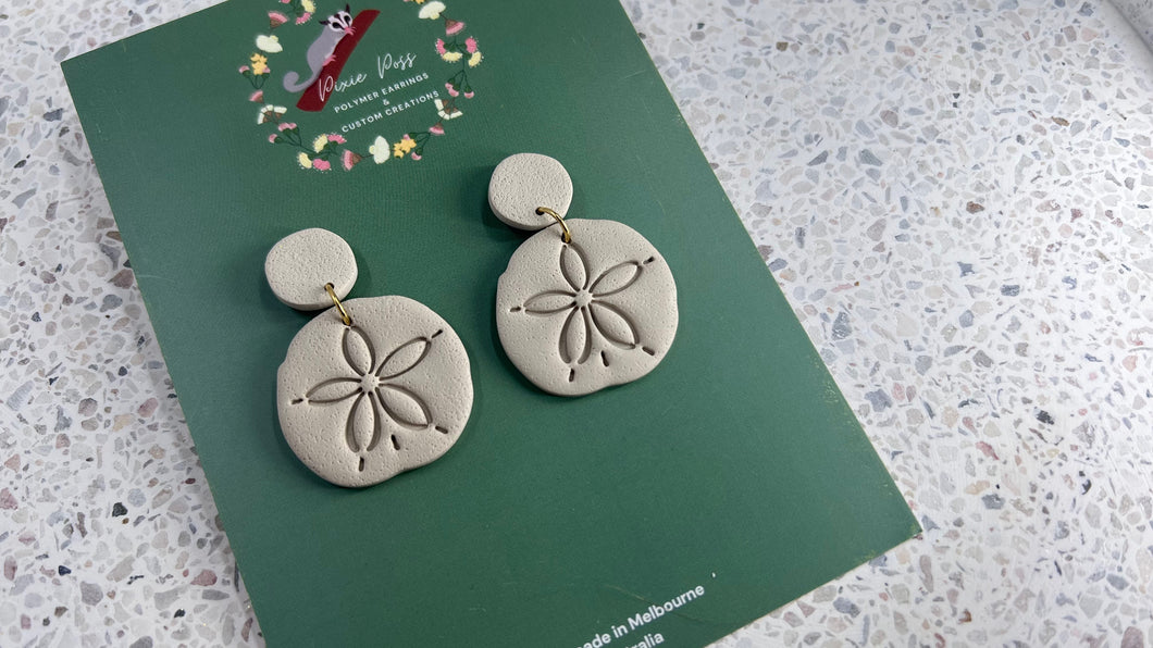 Sand Dollar Stud Dangles